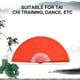 thumbnail image 2 of Abanico de rendimiento de entrenamiento de práctica de danza de seda de bambú Kung Fu de artes marciales de Tai Chi (costilla roja), 2 of 9