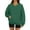 05#Dark Green, variant on Womens Oversized Sweatshirt V Neck Sweatshirts No Hood Long Sleeve Sweat Shirts Over Sized Sweatshirt Pullover Tops with Pockets Purple 2XL