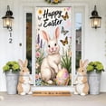 thumbnail image 6 of ChicYu 35×71in Easter Door Cover Egg Bunny Pattern Holiday Door Curtain Durable Washable Fabric Door Decor for Front Porch Home Party Supplies, 6 of 6