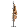 thumbnail image 5 of HAOG Freestanding Coat Tree, 18-Hooks, Black Powder-Coated Tubular Steel, 11.8 x 67.7 in, 5 of 9