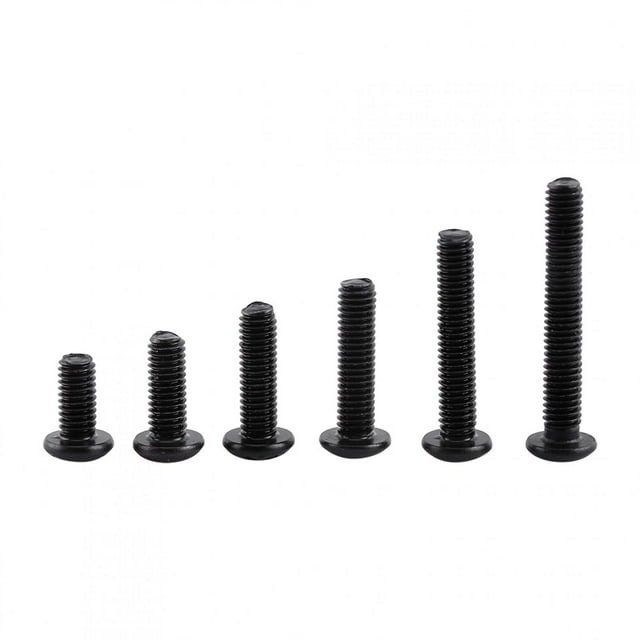 Peahefy Bolts,Fastener,250pcs M3 Black Alloy Steel Hex Socket Screws Bolt With Hex Nuts Assortment