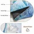 thumbnail image 6 of 2x3 Ft Entryway Area Rug, Teal Blue Summer Coastal Kitchen Rug Runner Washable Floor Mat, Ocean Watercolor Coral Starfish Non Slip Indoor Door Mat Throw Carpet for Bathroom Living Room Bedroom, 6 of 8