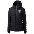 thumbnail image 2 of Women's-Cutter & Buck  Black FC Dallas Mission Ridge Repreve Eco Insulated Hooded Puffer Jacket, 2 of 3