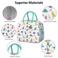 thumbnail image 4 of Womens White Dinosaurs Space Pattern Lunch Box for Work,Insulated Lunch Bag for Women,Loncheras Para Mujer,Leakproof Adult Lunch Bag for Work,Beach,Travel,Picnic,Camping, 4 of 7
