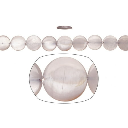 - Shell Bead, Grey(Dyed) Mother-of-Pearl, Round Plate, 13x13mm 16 Inch/pack (4-pack Value Bundle), SAVE $3