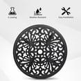 thumbnail image 6 of 23.6 inch Patio Side Table, Cast Aluminum End Table with Adjustable Footpads, Outdoor Small Coffee Table with Umbrella Hole, Round Metal Patio Table for Poolside, Backyard, Balcony, 6 of 9