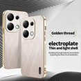thumbnail image 2 of KADEM For Xiaomi Redmi Note 13 Pro 4G Poco M6 Pro 4G Case Electroplating Silk Texture PU + TPU Phone, 2 of 5