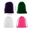 thumbnail image 4 of Toystoory 100 piezas de bolsas de joyería de terciopelo con cordón de almacenamiento pequeño organizador a prueba de polvo caramelo fiesta Almacenamiento y organización del hogar Blanco, 4 of 6