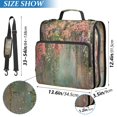 thumbnail image 3 of Water-Resistant 3-Ring Binder Organizer with Multiple Pockets Zipper Binder Bag for Office Enchanted Flowers Painting, 3 of 8