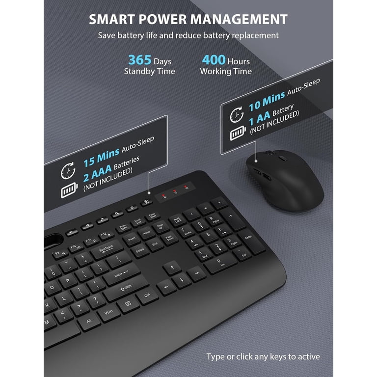 Wagpak Wireless Keyboard & Mouse Combo 2-Pack, 111-Key photo 4