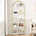 thumbnail image 4 of Eastvita Arched 5-Tier Bookcase Display Racks/Tall Bookshelves/Modern Storage Rack Shelf/Large Wood Book Shelf for Bedroom/Living Room/Home or Office (White), 4 of 7