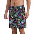 thumbnail image 2 of Balery Watercolor Floral Paisley Traje de Baño Estilo Hawaiano para Hombre, Shorts de Secado Rápido con Bolsillos-3X-Large, 2 of 6