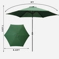thumbnail image 2 of Autlaycil 9ft Outdoor Patio Umbrella, Durable Ribs with Tilt and Crank for Table, Garden, Poolside - Green, 2 of 7