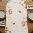 thumbnail image 5 of Table Runners 72 Inches Long Dress Scarves, Easter Gnomes Farmhouse Kitchen Table Runner, Coffee Tablerunners, Spring Watercolor Bunny Tulip Flower Beige 16x72 Inch, 5 of 9