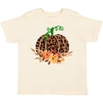 thumbnail image 3 of Inktastic Cheetah Print Pretty Pumpkin with Fall Leaves Boys or Girls Toddler T-Shirt, 3 of 5