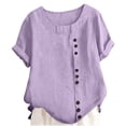 thumbnail image 4 of Zhanqunnn Girls Casual Button Down Shirt Soft Breathable Textured Loose Fit, Size 4-5 Years, 4 of 9