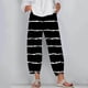 thumbnail image 4 of Pantalones de Mujer Traje Verano Cómodo de Moda Impreso Pantalones Recortados, Pantalones Elásticos Casuales, 4 of 5