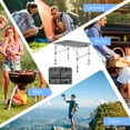 thumbnail image 6 of 3 FT Folding Grill Table for Outside, Lightweight Portable Metal Aluminum Outdoor Grill Table with Adjustable Height Legs, Great for Camping Picnic Cooking BBQ, Silver Black, 6 of 17