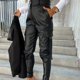 thumbnail image 2 of Pantalones de moda personalizados con cremallera de piel, pantalones ajustados de cintura alta, pantalones de mujer, 2 of 4