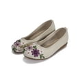 thumbnail image 2 of FUTATA Womens Classic Round Toe Ballerina Ballet Flat Shoes Slip On Floral Embroidered Platform Shoe Casual Driving Loafers Flats 4-10 Size, 2 of 8