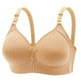 thumbnail image 1 of PEASKJP Smoothing Bra for Women Plus Size Non Padded Wirefree Workout Bra Bounce Control, Yellow 48, 1 of 3