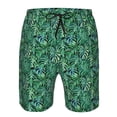 thumbnail image 3 of Susaid Monstera Leaves Print Men's Swim Trunks Hawaiian Bathing Mesh Lining Suit Swimsuits Beach Shorts with Pockets-Medium, 3 of 6