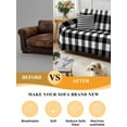 thumbnail image 5 of Farmhouse Checkered Couch Cover Sofa Covers 3 Cushion Sectional Couch, Black White Buffalo Plaid Washable Sofa Covers Slipcover Sectional Sofa Cover, Furniture Protector 71"x150", 5 of 9