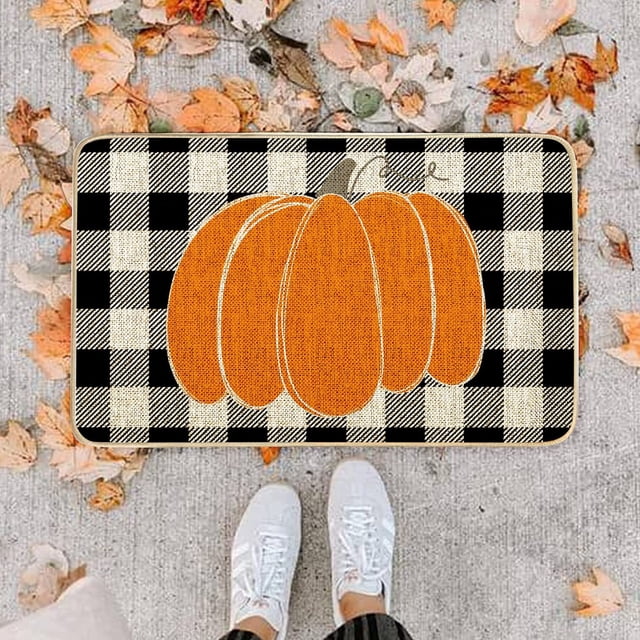 asddcavvf Indoor and Outdoor Carpet Porch Front Door Thanksgiving Doormat Carpet Floor Mat 40x60cm Large Fuzzy Rug