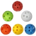 thumbnail image 3 of Paquete de 6 Pelotas de Práctica Zulema para golf de Plástico Huecas de Flujo de 72 Mm, 3 of 6