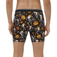 thumbnail image 2 of Men's Boxer Briefs, pumpkins skull halloween Soft and Breathable Mens Underwear Boxer Briefs With Widen Waist, 2 of 5