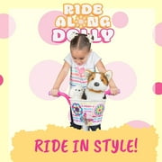 Ride Along Dolly Bike Basket w Lightups - Kids Bicycle Basket Accessories Gifts w Three Motion Activated Blinking Flowers & Butterfly - Fun Gift Ideas!