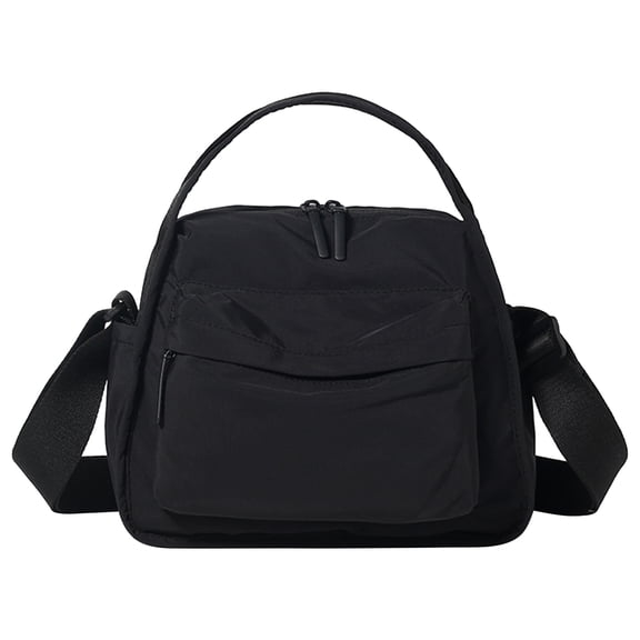 Crossbody Bags for Women Versatile Multi -Pocket Handbag with Zipper Top Handle Shoulder Bag Adjustable Strap for Shopping Work School & Daily Use (Black)