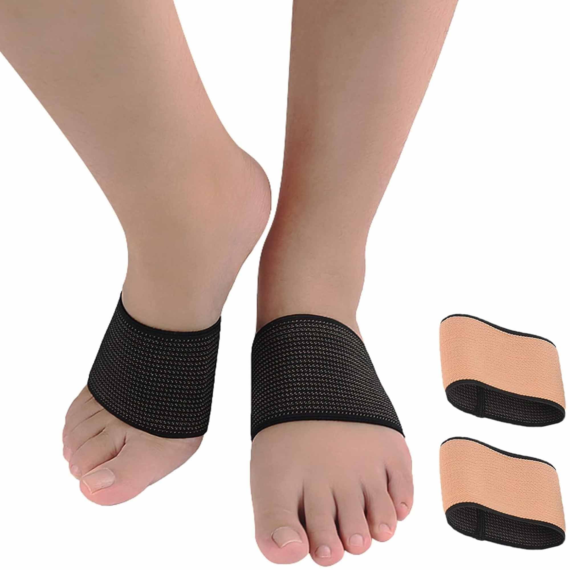Copper Arch Compression Sleeves (2PCS), Plantar Fasciitis Braces for Foot Care, Foot Support Sleeve for Heel Spurs, Flat & Fallen Arches and High Arch Pain Relief, Arch Support Bands for Women & Men