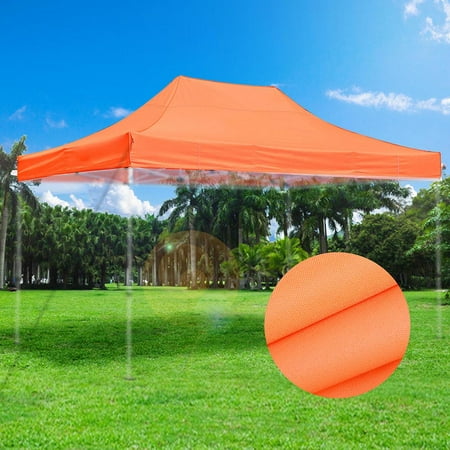 Yescom 10x15' 550D EZ Pop Up Canopy Top Replacement Patio Sun Shade Tent White/Orange Opt