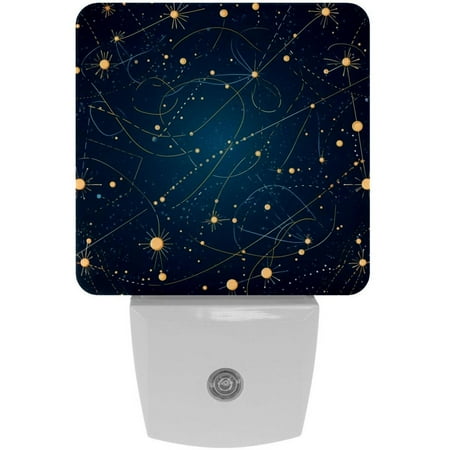 

Virgo LED Square Night Light - Energy Efficient Plug-in Nightlight with Auto Sensor for Bedroom Bathroom and Hallway - Soft Glow Illumination - White Pack of 2