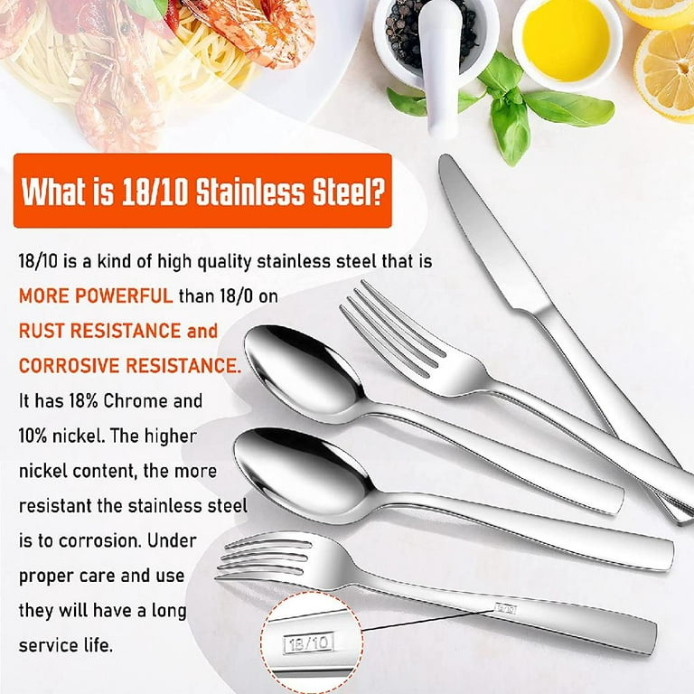 dokaworld Stainless Steel Flatware - Silverware Set for 8-40 Piece Cutlery  Set - 18/10 Flatware Set - Silverwear Set - Dinnerware Stainless Steel  Flatware Set - Spoons and Forks Set Stainless Steel : : Home