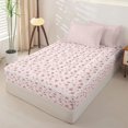 thumbnail image 2 of Erosebridal Ditsy Floral Pattern Zipper Queen Comforter Set with Fitted Sheet and 2 Pillowcases,Tiny Wildflower Print Zipper Bedding Set,Pink White,Pink Reversible, 2 of 6