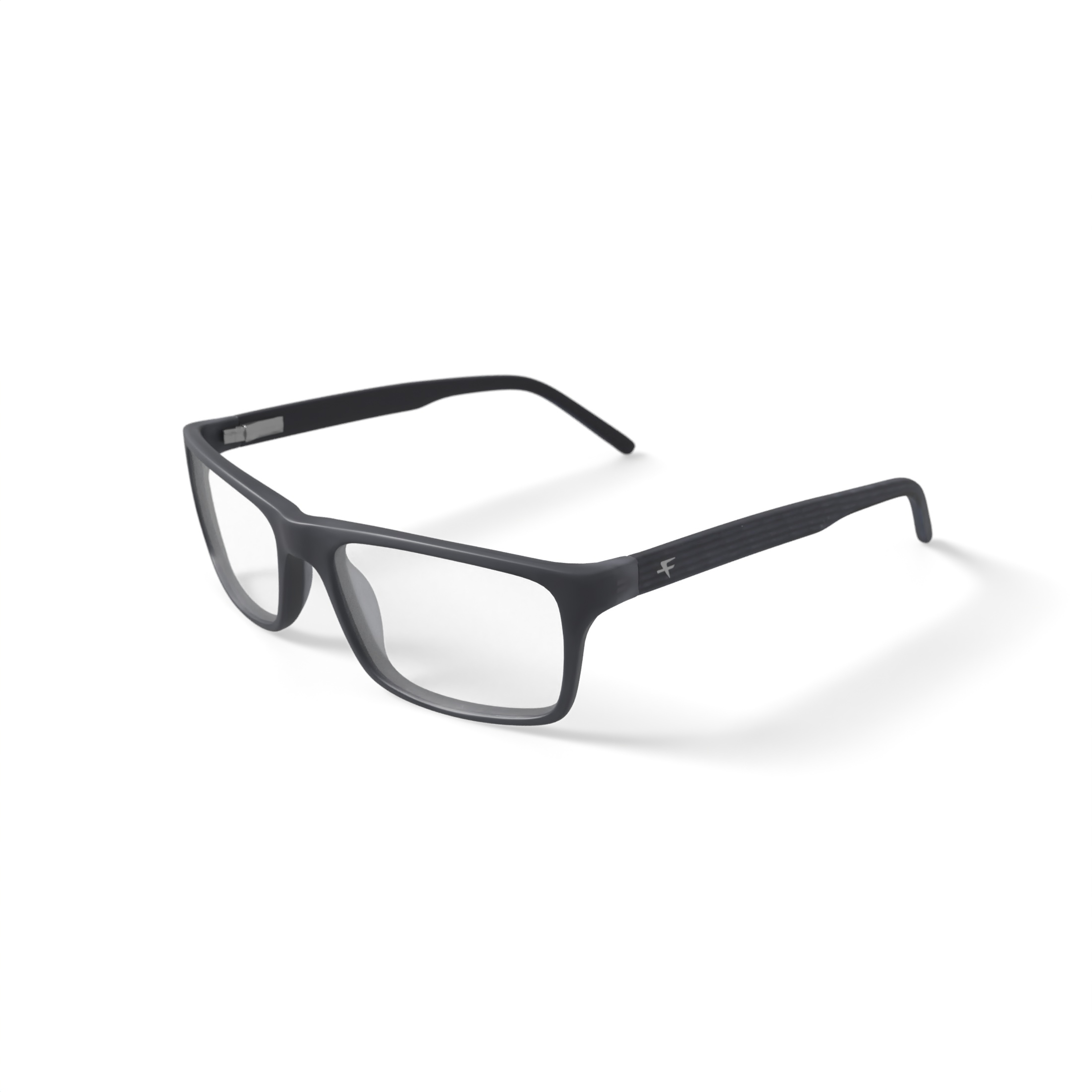 Fatheadz Men's Rectangular Eyeglasses, FH-00190 Pure, Grey, 58-18-150, with Case
