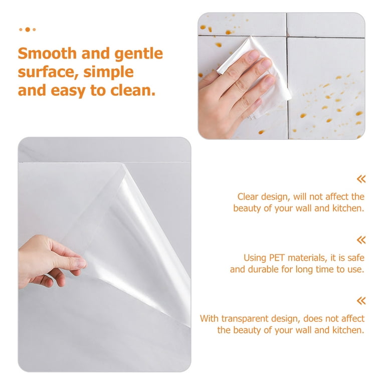 Clear Backsplash Protector Heat Resistant Wallpaper Clear Self