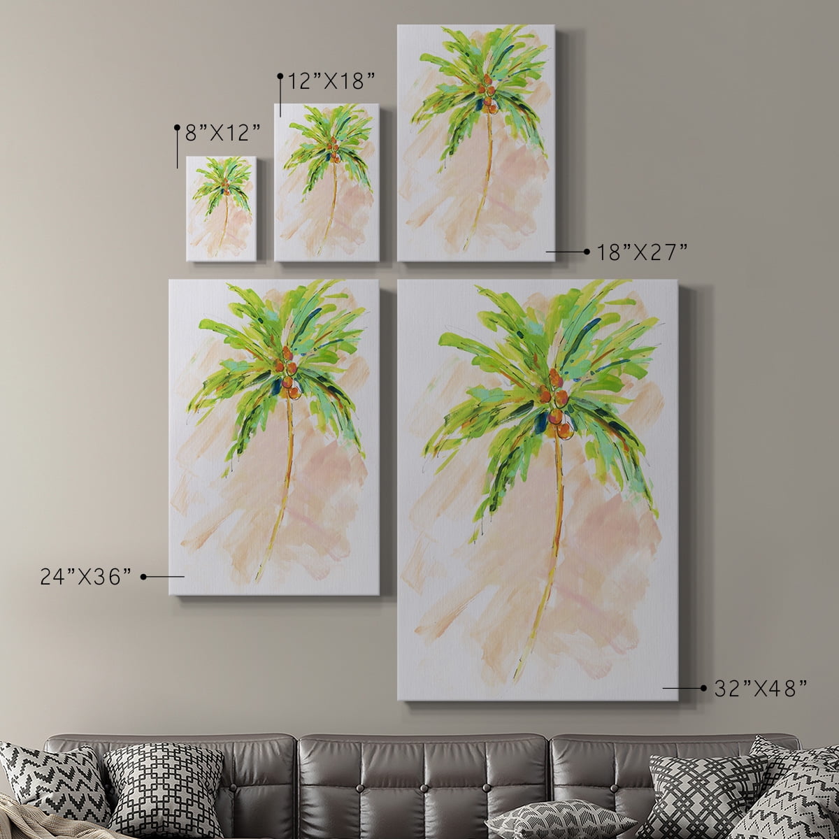 Coconut Palm II Premium Gallery Wrapped Canvas - Ready to Hang