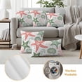 thumbnail image 2 of 2 Pack Outdoor Waterproof Throw Pillows, Ocean Red Orange Green Coral Starfish Decorative Rectangle Pillow Case Patio Pillows for Chair Couch Sofa 20x12in, 2 of 9