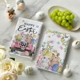 thumbnail image 3 of Colorful Rabbits Bunny Bow Easter Kitchen Towels Dish Towels, 18x26 Inch Eggs Flower Farmhouse Holiday Decoration Hand Towels Set of 2, 3 of 6