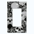 thumbnail image 5 of Metal Light Switch Plate Outlet Cover River of Souls Skull Rose Flower Gray SKL003, 5 of 13