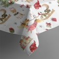 thumbnail image 6 of Multicolor Christmas Pattern Rectangle Tablecloth 60"x120",Waterproof Polyester Rectangle Table Cloth, Wipeable Spillproof Polyester Tablecloth for Dining, Camping, Indoor and Outdoor, 6 of 6