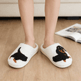 thumbnail image 2 of BERANMEY Cute Animal Puppy Butterfly Dogs Slippers for Women Perfect Soft Plush Comfy Warm Slip-On Slippers fo Women Indoor Fluffy House Slippers for Women and Men Non-slip Fuzzy Flat Slides, 2 of 9