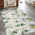 thumbnail image 2 of Area Rugs 2.7'x5', Daisy Eucalyptus Leaves Carpet for Living Room Bedroom Dining Room, Rustic Weeping Botanical Linen Throw Kitchen Rugs Non Slip Washable Rectangle Indoor Outdoor Rugs, 2 of 8