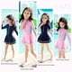 thumbnail image 4 of Traje de baño para niños, traje de baño de manga larga para niñas, traje de baño de estilo occidental lindo siamés de princesa coreana para niños grandes, 4 of 6
