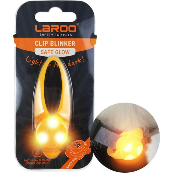 LaRoo Dog Lights for Night Walking - Led Dog Collar Lights for Nighttime,Clip On Light up Dog Collar Walking Flashlight
