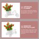thumbnail image 3 of GOOHOCHY Adorno de flores simuladas con cesta para bicicleta de triciclo, fresa falsa, flor falsa para decoración, 3 of 8