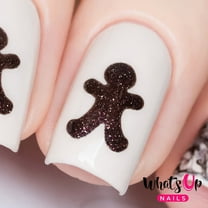 Whats Up Nails - Gingerbread Man Vinyl Stencils Nail Art Design